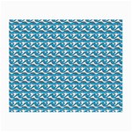 Blue Wave Sea Ocean Pattern Background Beach Nature Water Small Glasses Cloth