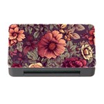 Flowers Pattern Texture Design Nature Art Colorful Surface Vintage Memory Card Reader with CF