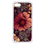 Flowers Pattern Texture Design Nature Art Colorful Surface Vintage iPhone SE
