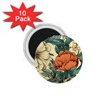 Flowers Pattern Texture Art Colorful Nature Painting Surface Vintage 1.75  Magnets (10 pack) 