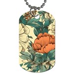 Flowers Pattern Texture Art Colorful Nature Painting Surface Vintage Dog Tag (One Side)