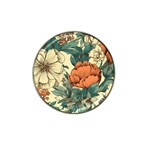 Flowers Pattern Texture Art Colorful Nature Painting Surface Vintage Hat Clip Ball Marker