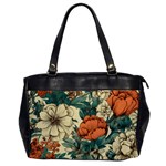Flowers Pattern Texture Art Colorful Nature Painting Surface Vintage Oversize Office Handbag