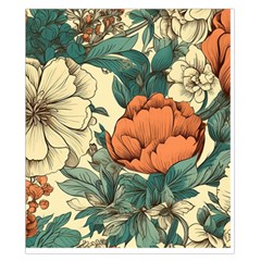 Flowers Pattern Texture Art Colorful Nature Painting Surface Vintage Duvet Cover Double Side (California King Size) from ArtsNow.com Back