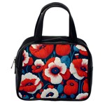 Red Poppies Flowers Art Nature Pattern Classic Handbag (One Side)