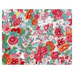 Flower Bloom Blossom Botanical Color Colorful Colour Element Digital Floral Floral Pattern Two Sides Premium Plush Fleece Blanket (Teen Size) from ArtsNow.com 60 x50  Blanket Back