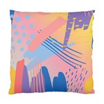 Abstract Lines Dots Pattern Purple Pink Blue Standard Cushion Case (Two Sides)