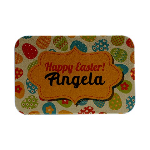 Personalized Easter Name Open Lip Metal Box Open Lid Metal Box (Silver)   from ArtsNow.com Front