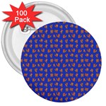Cute sketchy monsters motif pattern 3  Buttons (100 pack) 