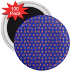 Cute sketchy monsters motif pattern 3  Magnets (100 pack)