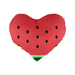 Watermelon Melon Fruit Healthy Food Meal Breakfast Lunch Juice Lemonade Summer Standard 16  Premium Flano Heart Shape Cushions from ArtsNow.com Back