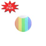 Rainbow Cloud Background Pastel Template Multi Coloured Abstract 1  Mini Magnet (10 pack) 
