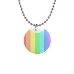 Rainbow Cloud Background Pastel Template Multi Coloured Abstract 1  Button Necklace
