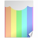 Rainbow Cloud Background Pastel Template Multi Coloured Abstract Canvas 18  x 24 