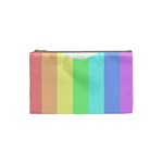 Rainbow Cloud Background Pastel Template Multi Coloured Abstract Cosmetic Bag (Small)