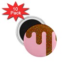 Ice Cream Dessert Food Cake Chocolate Sprinkles Sweet Colorful Drip Sauce Cute 1.75  Magnets (10 pack) 