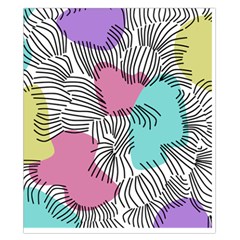 Lines Line Art Pastel Abstract Multicoloured Surfaces Art Duvet Cover Double Side (California King Size) from ArtsNow.com Back