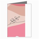 Pink Pattern Line Art Texture Minimalist Design Greeting Card