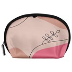 Pink Pattern Line Art Texture Minimalist Design Accessory Pouch (Large)