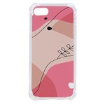 Pink Pattern Line Art Texture Minimalist Design iPhone SE