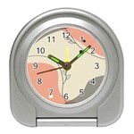 Pattern Line Art Texture Minimalist Design Travel Alarm Clock