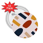 Boho Bohemian Style Design Minimalist Aesthetic Pattern Art Shapes Lines 2.25  Buttons (10 pack) 