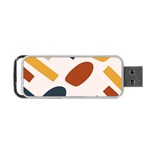 Boho Bohemian Style Design Minimalist Aesthetic Pattern Art Shapes Lines Portable USB Flash (Two Sides)