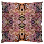Pink on brown Large Cushion Case (One Side)
