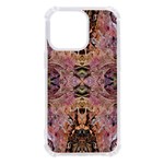 Pink on brown iPhone 13 Pro TPU UV Print Case