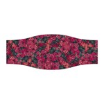 Captivating botanic motif collage composition featuring a harmonious blend of vibrant reds and dark greens. Perfect for adding a touch of natural elegance to any space or garment, whether it s adornin