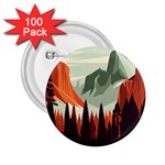 Mountain Travel Canyon Nature Tree Wood 2.25  Buttons (100 pack) 