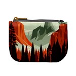 Mountain Travel Canyon Nature Tree Wood Mini Coin Purse