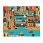City Painting Town Urban Artwork Small Glasses Cloth