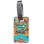City Painting Town Urban Artwork Luggage Tag (one side)