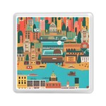 City Painting Town Urban Artwork Memory Card Reader (Square)
