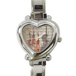 Music Notes Score Song Melody Classic Classical Vintage Violin Viola Cello Bass Heart Italian Charm Watch
