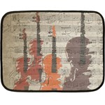 Music Notes Score Song Melody Classic Classical Vintage Violin Viola Cello Bass Fleece Blanket (Mini)