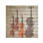 Music Notes Score Song Melody Classic Classical Vintage Violin Viola Cello Bass Square Satin Scarf (30  x 30 )