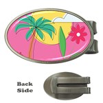 Ocean Watermelon Vibes Summer Surfing Sea Fruits Organic Fresh Beach Nature Money Clips (Oval) 