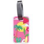 Ocean Watermelon Vibes Summer Surfing Sea Fruits Organic Fresh Beach Nature Luggage Tag (two sides)