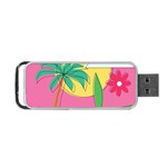 Ocean Watermelon Vibes Summer Surfing Sea Fruits Organic Fresh Beach Nature Portable USB Flash (One Side)