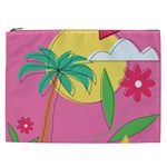 Ocean Watermelon Vibes Summer Surfing Sea Fruits Organic Fresh Beach Nature Cosmetic Bag (XXL)