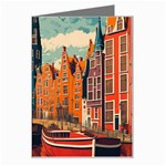 London England Bridge Europe Buildings Architecture Vintage Retro Town City Greeting Card