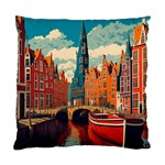 London England Bridge Europe Buildings Architecture Vintage Retro Town City Standard Cushion Case (One Side)