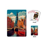 London England Bridge Europe Buildings Architecture Vintage Retro Town City Playing Cards Single Design (Mini)
