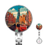 London England Bridge Europe Buildings Architecture Vintage Retro Town City Stainless Steel Nurses Watch