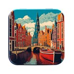 London England Bridge Europe Buildings Architecture Vintage Retro Town City Square Metal Box (Black)