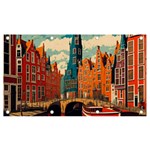 London England Bridge Europe Buildings Architecture Vintage Retro Town City Banner and Sign 7  x 4 