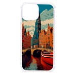 London England Bridge Europe Buildings Architecture Vintage Retro Town City iPhone 13 mini TPU UV Print Case