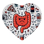 Health Gut Health Intestines Colon Body Liver Human Lung Junk Food Pizza Ornament (Heart)